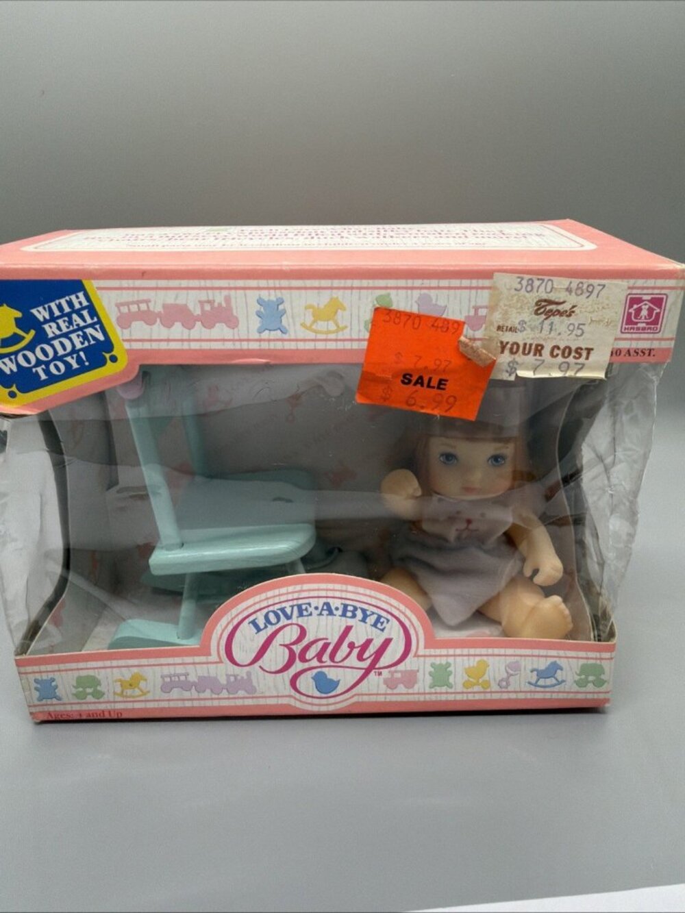 1987 Vintage NEW Hasbro Love-a-bye Baby Blue Chair With Doll NRFB